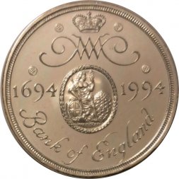 Великобритания 2 фунта 1994 год - 300-летие Банка Англии - BU