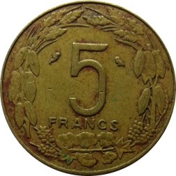 Французкая Экваториальная Африка 5 франков 1970 год