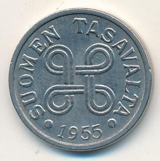 Финляндия 5 марок 1955 год