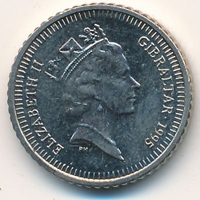 Гибралтар 5 пенсов 1995 год