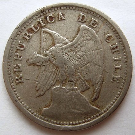 Чили 10 сентаво 1933 год Кондор