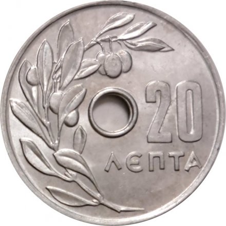 Греция 20 лепт 1969 год - Оливковая ветвь