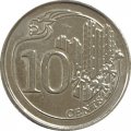 Сингапур 10 центов 2017 год