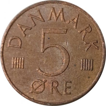 Дания 5 эре 1980 год