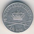 Дания 4 ригсбанкскиллинга 1842 год