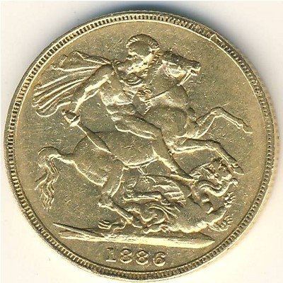 Австралия 1 соверен 1886 год