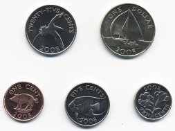 Набор из 5 монет Бермудские острова 2008 год