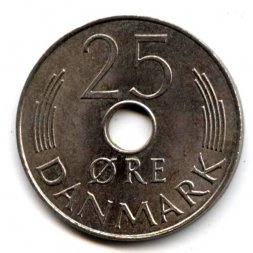 Дания 25 эре 1981 год