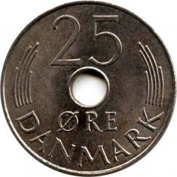 Дания 25 эре 1981 год