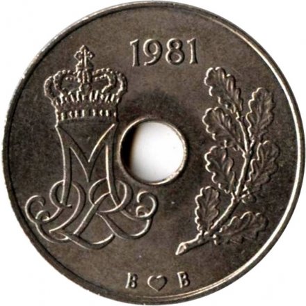 Дания 25 эре 1981 год