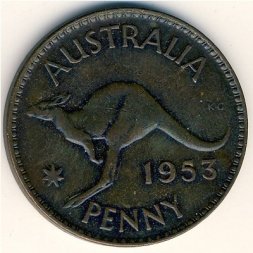 Австралия 1 пенни 1953 год