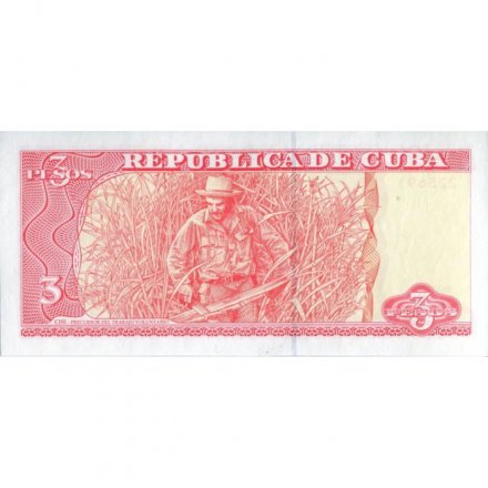 Куба 3 песо 2004 год - Эрнесто Че Гевара. Уборка сахарного тростника UNC