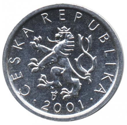 Чехия 10 геллеров 2001 год