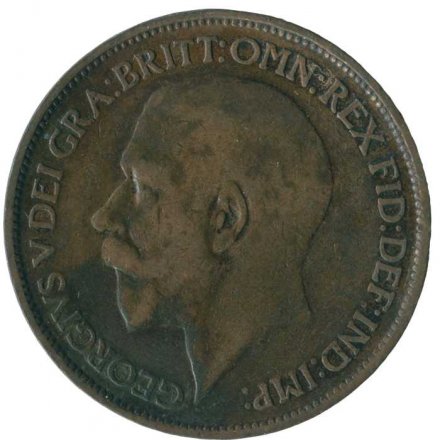 Великобритания 1/2 пенни 1912 год