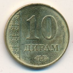 Таджикистан 10 дирам 2011 год