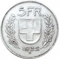 Швейцария 5 франков 1932 год