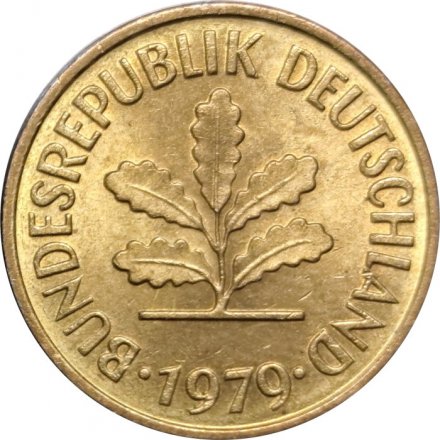 ФРГ 5 пфеннигов 1979 год - D