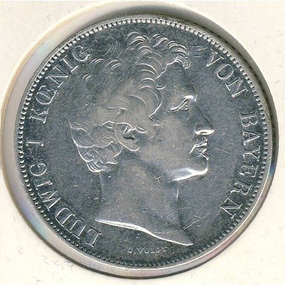 Бавария 1 гульден 1842 год