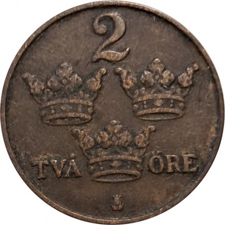 Швеция 2 эре 1913 год