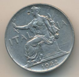 Италия 1 лира 1928 год
