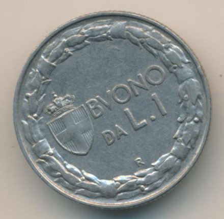 Италия 1 лира 1928 год