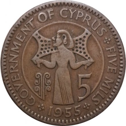 Кипр 5 милей 1955 год