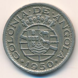 Ангола 50 сентаво 1950 год - 300 лет революции 1648 года
