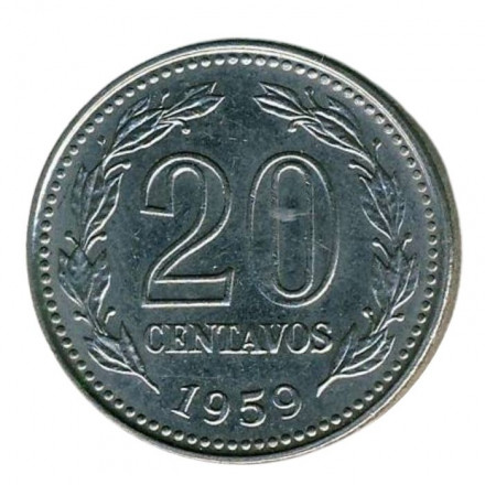 Аргентина 20 сентаво 1959 год