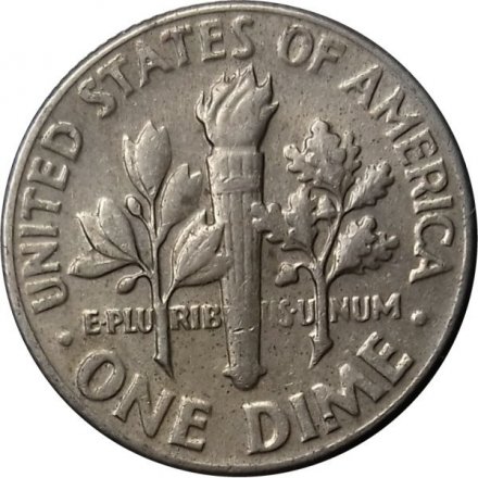 США 1 дайм (10 центов) 1973 год - Франклин Рузвельт (D)