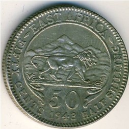 Восточная Африка 50 центов 1943 год