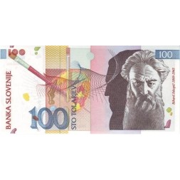 Словения 100 толаров 2003 год - художник Рихард Якопич UNC