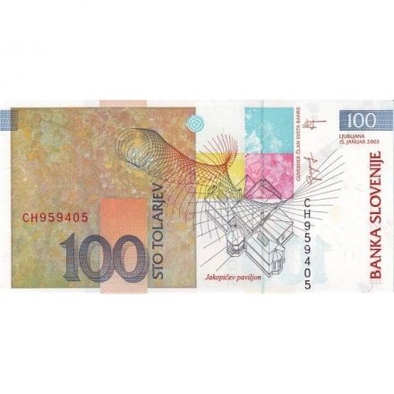 Словения 100 толаров 2003 год - художник Рихард Якопич UNC
