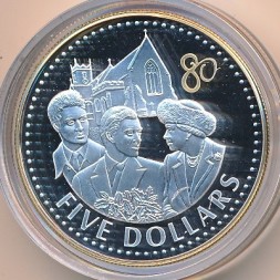 Монета Фиджи 5 долларов 2006 год
