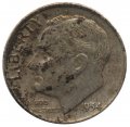 США 1 дайм (10 центов) 1954 год - Рузвельт (D)