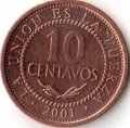 Боливия 10 сентаво 2001 год