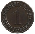 Веймарская республика 1 рейхспфенниг 1929 год (G)