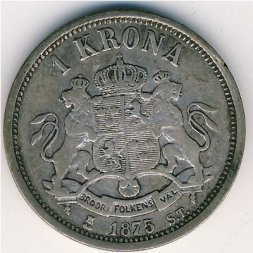 Норвегия 1 крона 1875 год