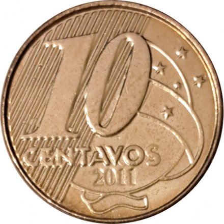 Бразилия 10 сентаво 2011 год - Педру I