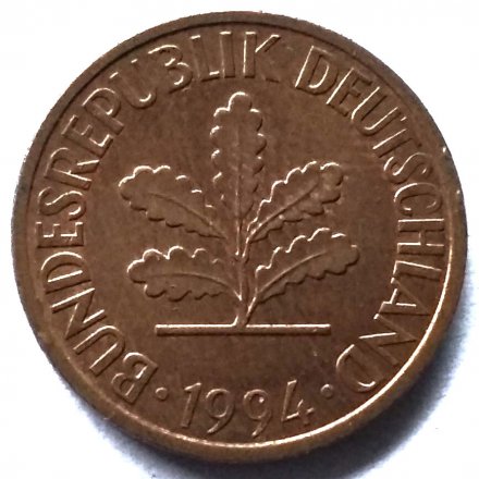 ФРГ 2 пфеннига 1994 год (D)