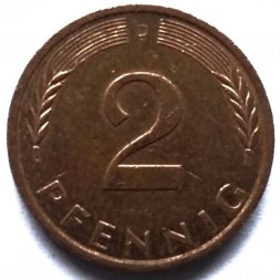 ФРГ 2 пфеннига 1994 год (D)