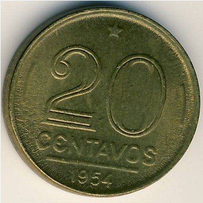Бразилия 20 сентаво 1954 год - Руй Барбоза ди Оливейра