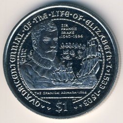 Виргинские острова 1 доллар 2003 год