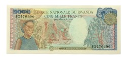 Руанда 5000 франков 1988 год - UNC