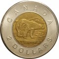 Канада 2 доллара 2002 год - 50 лет правления Королевы Елизаветы II