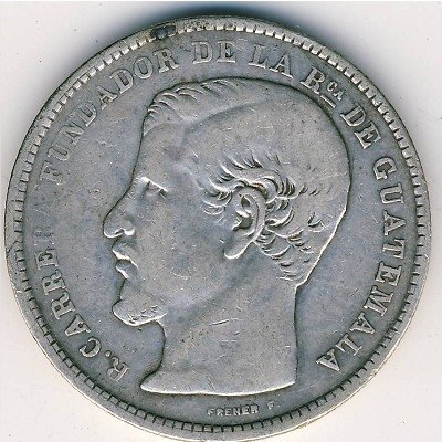 Гватемала 1 песо 1871 год