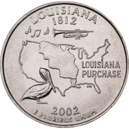 США 25 центов 2002 год - Штат Луизиана (D)