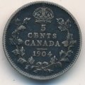 Канада 5 центов 1904 год