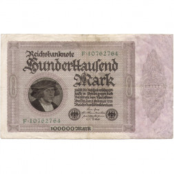 Германия (Веймарская Республика) 100000 марок 1923 год - F