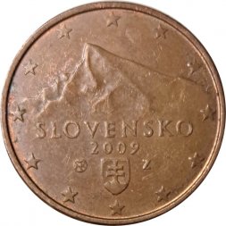 Словакия 5 евроцентов 2009 год