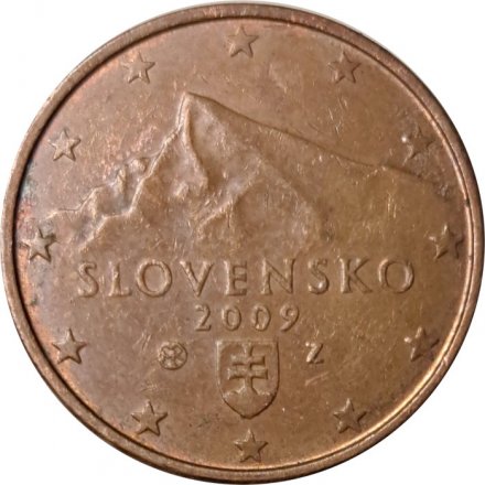 Словакия 5 евроцентов 2009 год